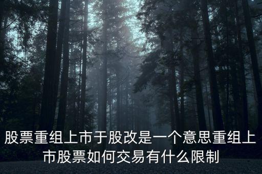 股票重組上市于股改是一個意思重組上市股票如何交易有什么限制