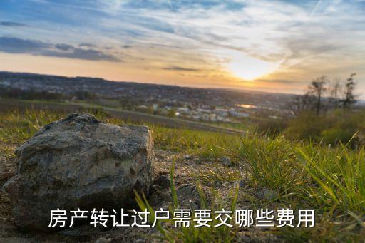 房產(chǎn)轉(zhuǎn)讓過戶需要交哪些費(fèi)用