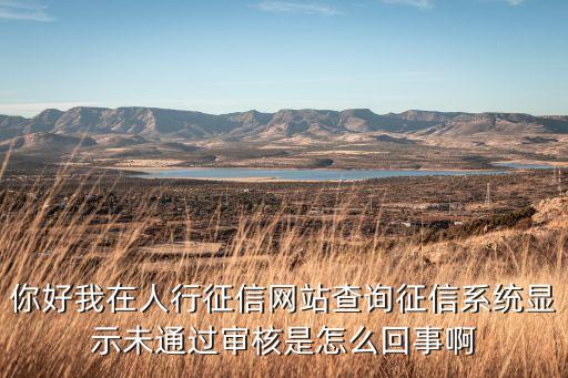 征信為什么不通過審核，為什么申請(qǐng)征信審核不過
