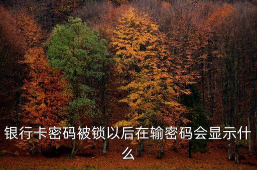 銀行卡密碼被鎖以后在輸密碼會顯示什么