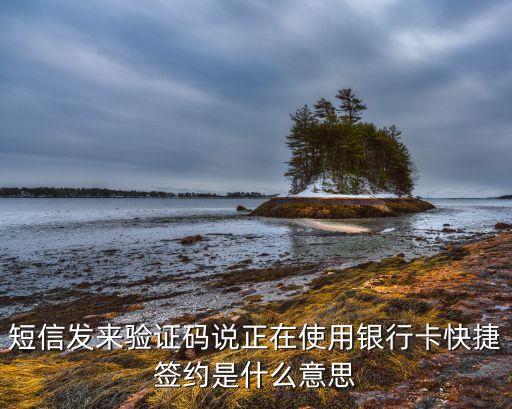 短信發(fā)來驗證碼說正在使用銀行卡快捷簽約是什么意思