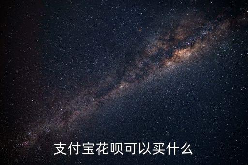 支付寶花唄可以買什么