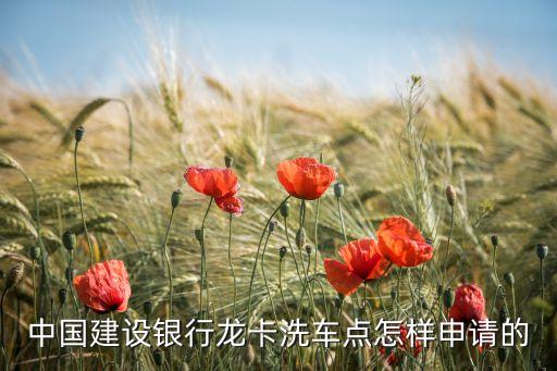 中國建設(shè)銀行龍卡洗車點怎樣申請的