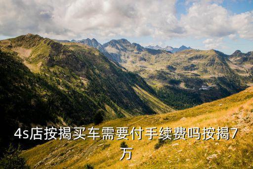 車貸貸7萬需要什么手續(xù)費，103800的車首付7萬貸款手續(xù)費要多少