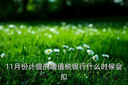 銀行什么時間繳稅，11月份計提的增值稅銀行什么時候會扣