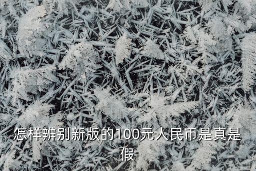 怎樣辨別新版的100元人民幣是真是假