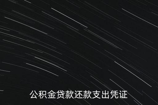 公積金貸款還款支出憑證