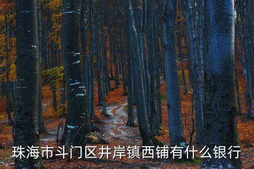 珠海市斗門區(qū)井岸鎮(zhèn)西鋪有什么銀行