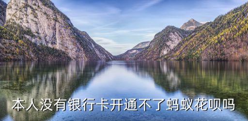 本人沒有銀行卡開通不了螞蟻花唄嗎