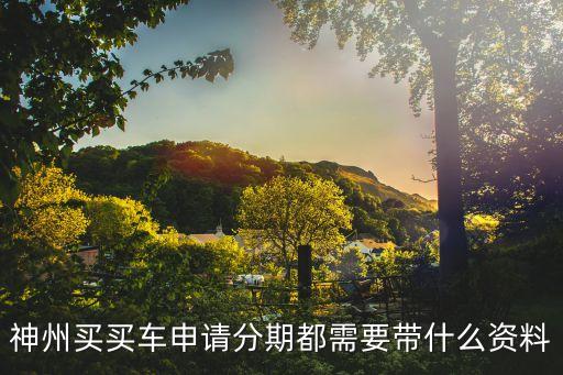 神州買買車申請分期都需要帶什么資料