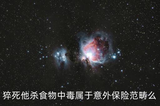 猝死他殺食物中毒屬于意外保險范疇么