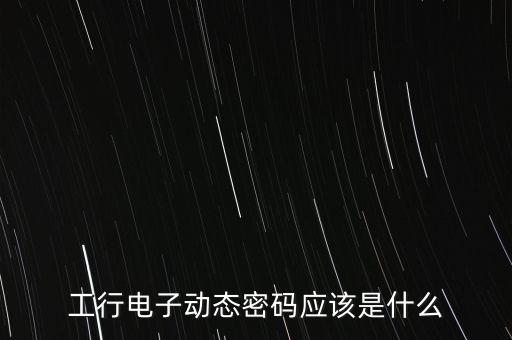 工行電子動態(tài)密碼應(yīng)該是什么