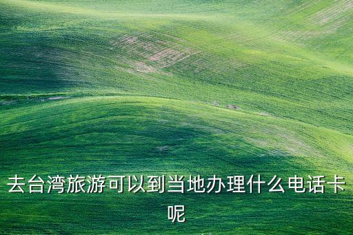 去臺灣旅游可以到當(dāng)?shù)剞k理什么電話卡呢
