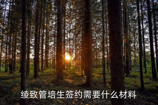 應聘管培生需要準備什么資料，綾致管培生簽約需要什么材料