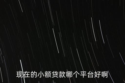 現(xiàn)在的小額貸款哪個(gè)平臺(tái)好啊