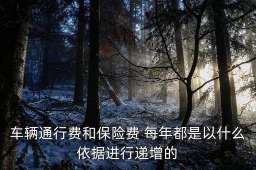 車輛通行費(fèi)和保險(xiǎn)費(fèi) 每年都是以什么依據(jù)進(jìn)行遞增的
