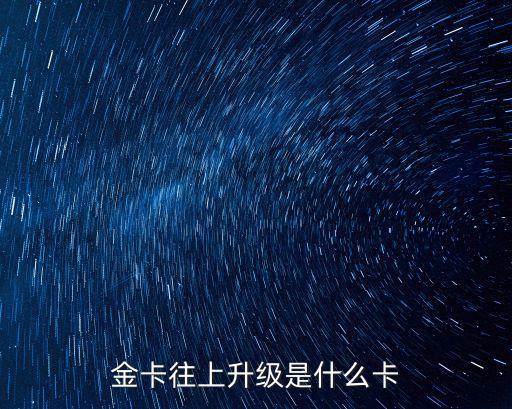 金卡往上升級是什么卡
