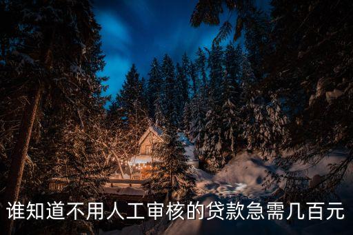什么貸款不用審批，誰知道什么貸款不需要審核直接通過