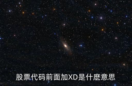 股票代碼前面加XD是什麼意思