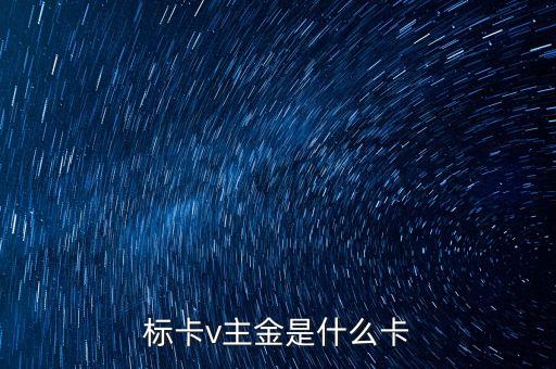 標卡v主金是什么卡