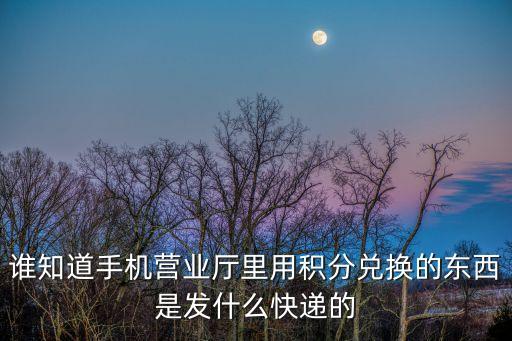 誰知道手機營業(yè)廳里用積分兌換的東西是發(fā)什么快遞的