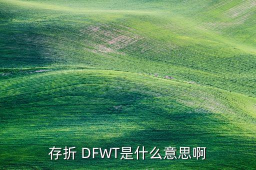 存折網(wǎng)是什么意思，存折上面的wd是什么意思