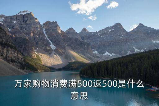 萬家購物消費(fèi)滿500返500是什么意思