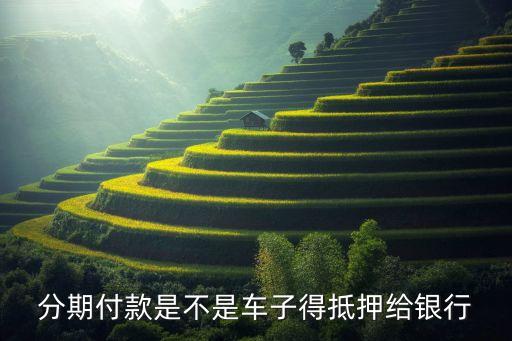 分期車跟銀行什么關(guān)系，為什么分期買的車要把登記證書給銀行
