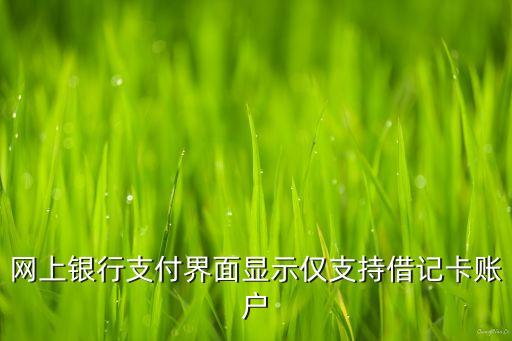 僅支持借記卡什么意思，淘寶上的只能用借記卡支付是什么意思