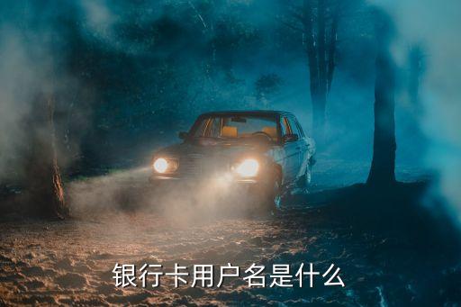 銀行賬戶用戶名是什么情況，銀行卡用戶名是什么