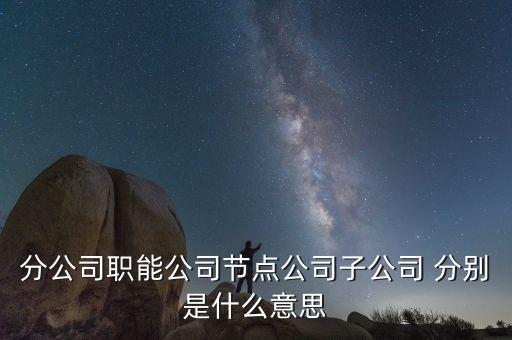 分公司職能公司節(jié)點公司子公司 分別是什么意思