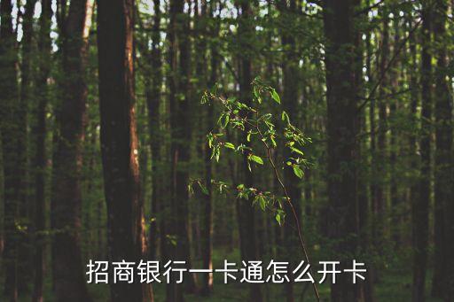 招商銀行一卡通怎么開卡