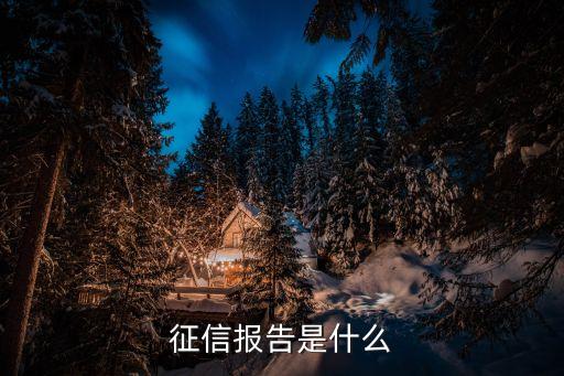 什么是打征信報(bào)告，征信報(bào)告是什么