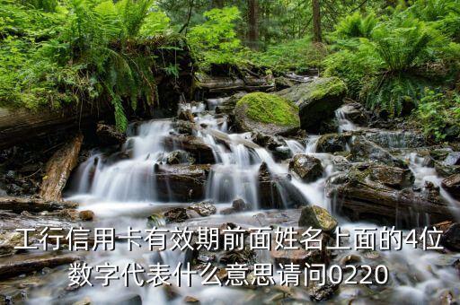 工行信用卡有效期前面姓名上面的4位數(shù)字代表什么意思請問0220