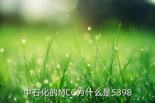 中石化的MCC為什么是5398