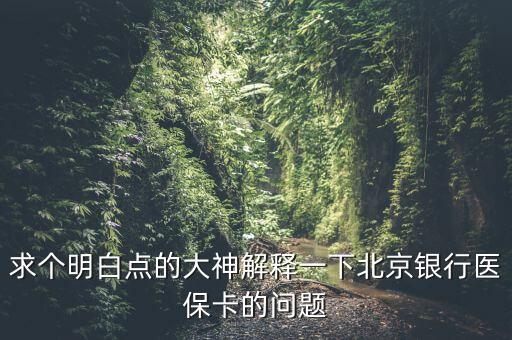 北京銀行醫(yī)保密碼是什么意思，北京銀行醫(yī)?？ǔ跏济艽a