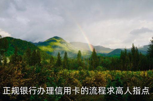 正規(guī)辦理信用卡要什么手續(xù)，辦信用卡要走什么樣的程序呢詳細(xì)的