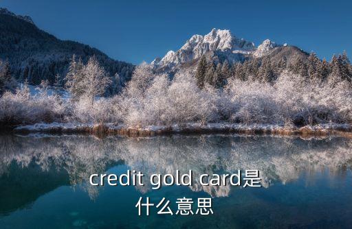 credit gold card是什么意思