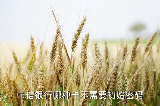 中信借記卡無密碼是什么，中信銀行哪種卡不需要初始密碼