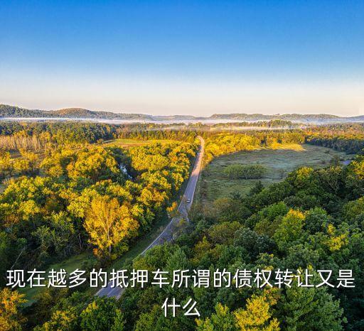 現(xiàn)在越多的抵押車所謂的債權轉讓又是什么