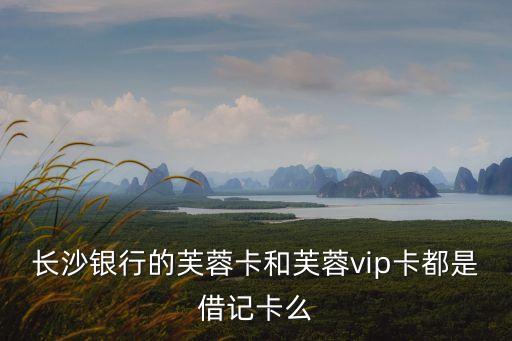 長沙銀行的芙蓉卡和芙蓉vip卡都是借記卡么