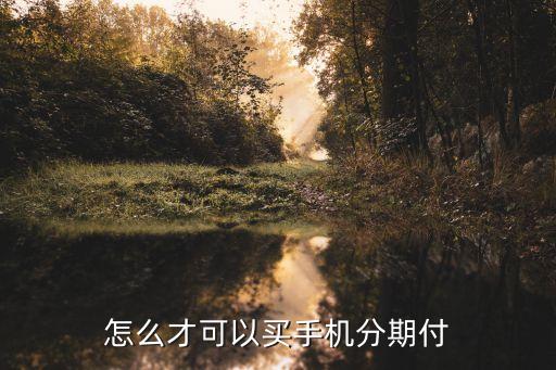 買手機(jī)辦分期怎么辦理，怎么才可以買手機(jī)分期付