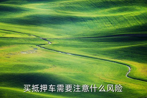 買抵押車需要注意什么風(fēng)險(xiǎn)