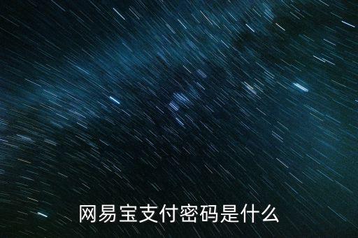 什么是網(wǎng)易支付密碼是什么意思，網(wǎng)易寶支付密碼 是什么 不是取錢密碼嗎