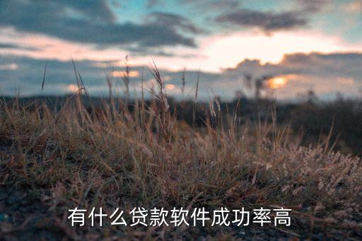 有什么貸款軟件成功率高