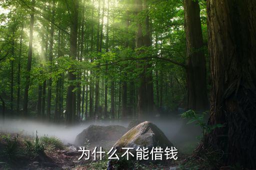 為什么不能借錢