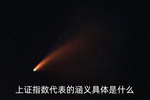上證指數(shù)代表的涵義具體是什么