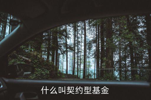 什么叫契約型基金