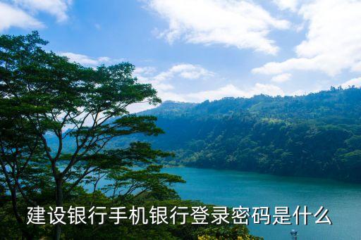 建設(shè)銀行手機(jī)銀行登錄密碼是什么