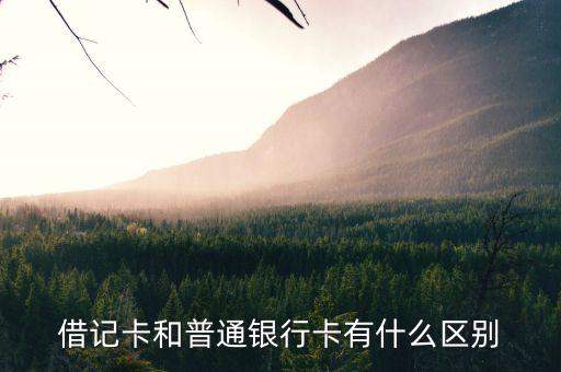 借記卡和普通銀行卡有什么區(qū)別